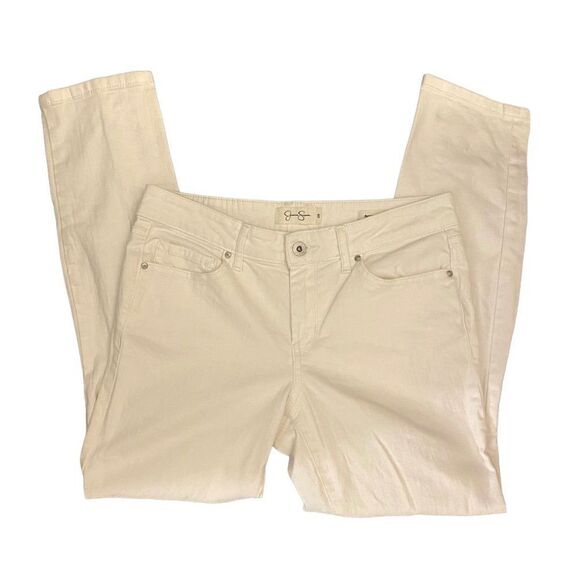Jessica Simpson white distressed jeans forever rolled ankle size 28 - Picture 1 of 10